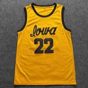 Iowa Hawkeyes Jersey Mens Small Gold Black NCAA College Basketball Clark 22